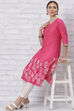 Pink Straight Kurta image number 5